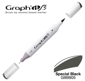 GRAPH'IT MARQUEUR BRUSH 120 couleurs - GRAPH'IT Marqueur Brush 9905 - Special Black