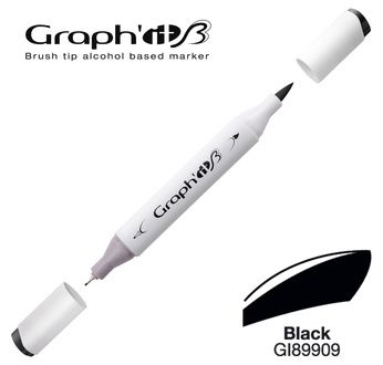 GRAPH'IT MARQUEUR BRUSH 120 couleurs - GRAPH'IT Marqueur Brush 9909 - Black