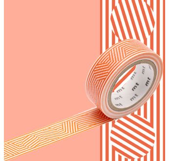 MT 1P Motif lignes et cercles orange