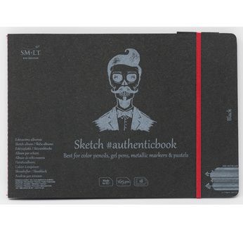 SM-LT Carnet- Dessin - Noir - 24,5x17,6cm - 18  feuilles - 165 gsm