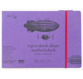 SM-LT Carnet- Dessin - Ingres - 24,5x17,6cm - 24  feuilles - 130 gsm