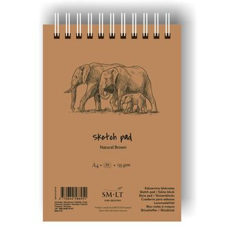 SM-LT Bloc Spirale - Dessin - Brun - A4 - 80 feuilles - 135 gsm