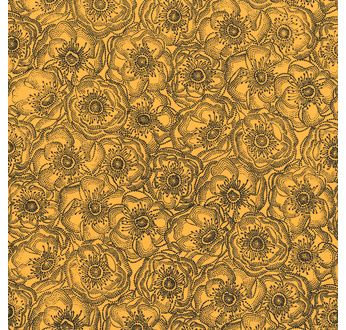 PAPERTREE 50*70 100g ANEMONES Jaune/Noir