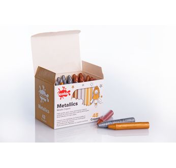 METALLICS, bte de 48 crayons cires clrs métal