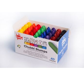 CHUBBI STUMPS, boîte de 40 crayons cire assortis