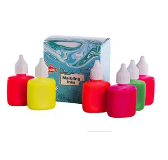 Marbling base huile, 6 clrs fluo 25ml