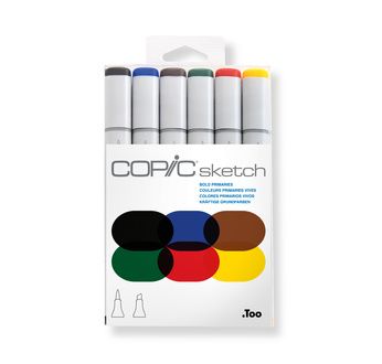 Set COPIC SKETCH 6 couleurs primaires vives