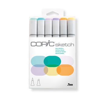 Set COPIC SKETCH 6 couleurs pastels