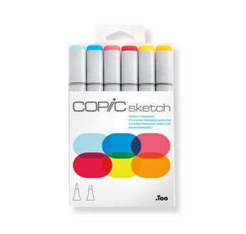 Set COPIC SKETCH 6 couleurs primaires