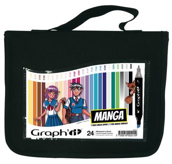 GRAPH'IT Trousse de 24 marqueurs - Manga colours