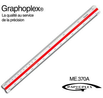 GRAPHOPLEX  transparent reduction rulers - 30 cm; 6 scales 1/500 to 1/2500