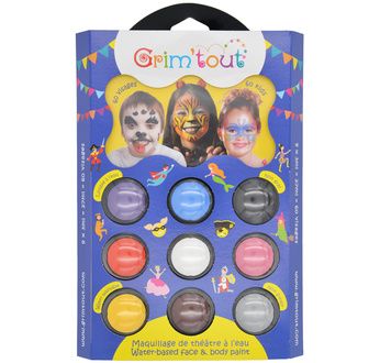 GRIM'TOUT - Face paint 9 colours palette - ZOO