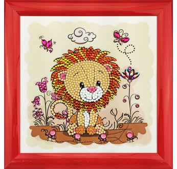 CRYSTAL ART Kit broderie diamant KIDS 16x16cm Lion