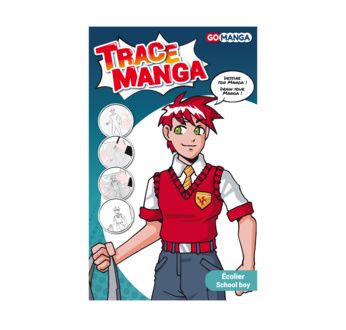 GO MANGA - Trace Manga Template  "School boy"