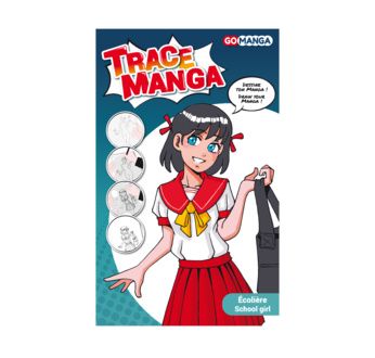 GO MANGA - Trace Manga Template  "School girl"