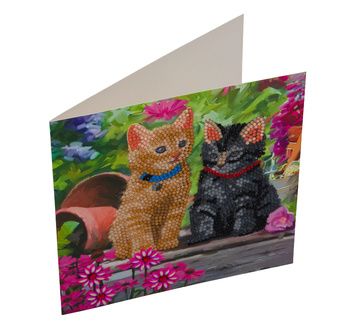 CRYSTAL ART Kit carte broderie diamant 18x18cm Chatons