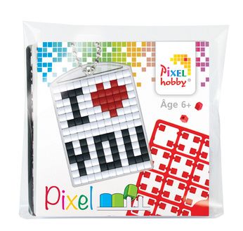 PIXEL Kit créatif porte-clé 4x3cm - I love you