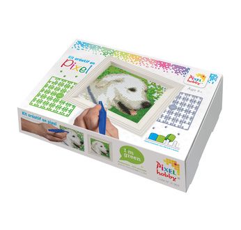 PIXEL Kit créatif tableau avec cadre 14x17cm - Chien