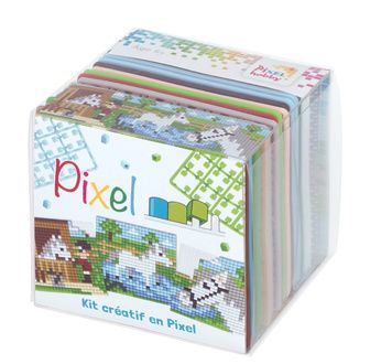 PIXEL Kit créatif cube 3 décors 6x6cm - Dans l'écurie