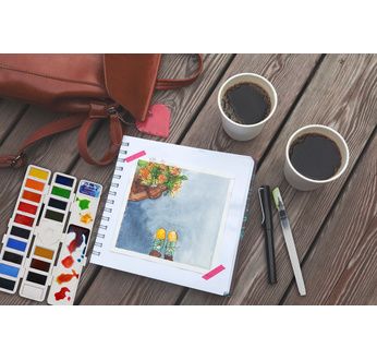 ART & GO Foldable Watercolour palette - 18 colours