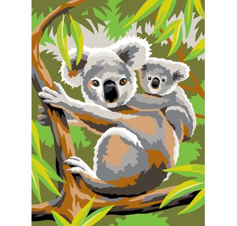 Peinture par N° débutant - Koalas
