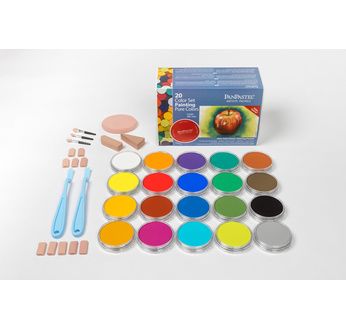 PANPASTEL Set de 20 couleurs + outils  - Basique