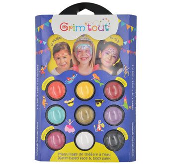 GRIM'TOUT - Face paint 9 colours palette - PRINCESS