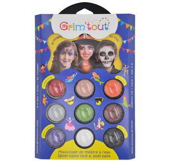 GRIM'TOUT - Face paint 9 colours palette - EVIL