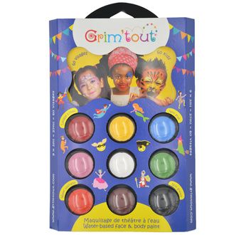 GRIM'TOUT - Face paint 9 colours palette - CARNIVAL