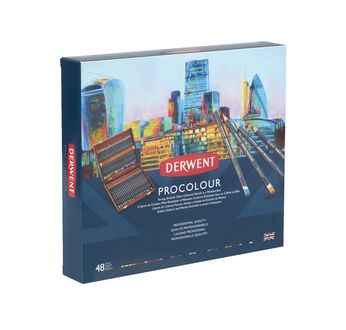 DERWENT - PROCOLOUR - coffret bois 48 crayons de couleur