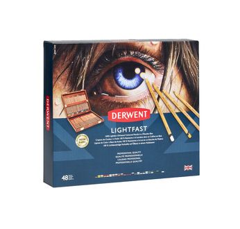 DERWENT - LIGHTFAST - coffret bois 48 crayons de couleur