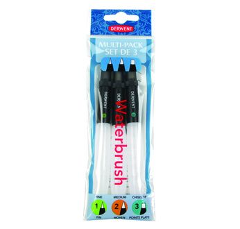 Derwent Multi-pack of 3 waterbrushes