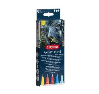 DERWENT - PAINT PEN - 5 marqueurs peinture opaque palette n 1