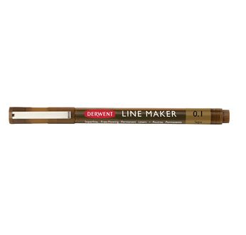 DERWENT LINE MAKER Fineliner - DERWENT - LINE MAKER - fineliner encre sepia pointe 0.1