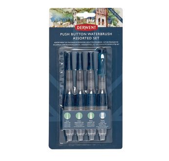 Derwent Push Button Waterbrush Set