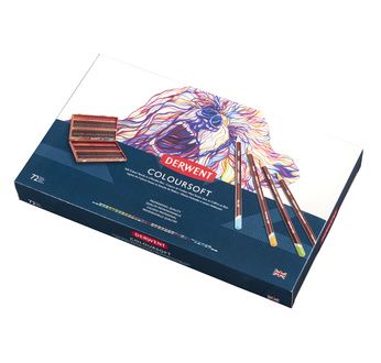 DERWENT - COLOURSOFT - coffret bois 72 crayons de couleur