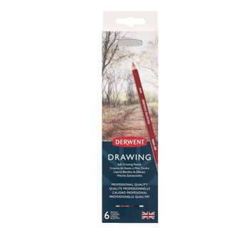 DERWENT - DRAWING - boîte métal 6 crayons de couleur