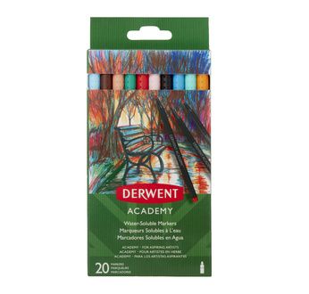 DERWENT - ACADEMY - Set de 20 marqueurs aquarellables