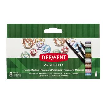 DERWENT - ACADEMY - Set de 8 marqueurs métalliques