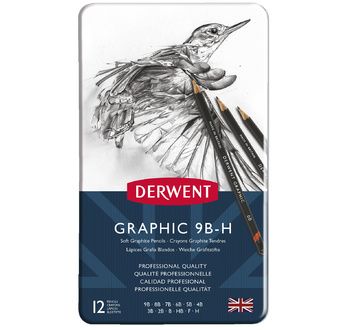 Derwent Graphic Soft - Sketching 12 tin