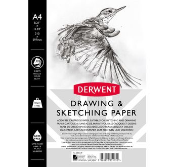 Derwent A4 Sketch Pad Portrait - 165 gsm 30 shts
