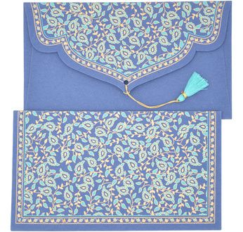 PAPERTREE TAJ Enveloppe kdo 19x10cm - Bleu roi