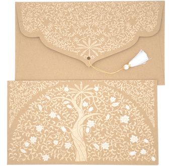 PAPERTREE GAIA Enveloppe kdo 19*10 Capuccino