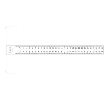 GRAPH'IT Té fixe gradué, 1 biseau, 1 bord antitache 30 cm