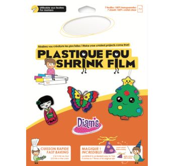 PLASTIQUE FOU DIAMS  7 Feuilles: Cristal transparent