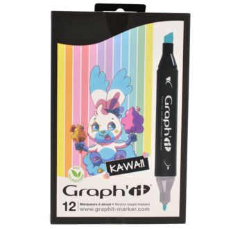 GRAPH'IT Set of 12 markers - Soft colours