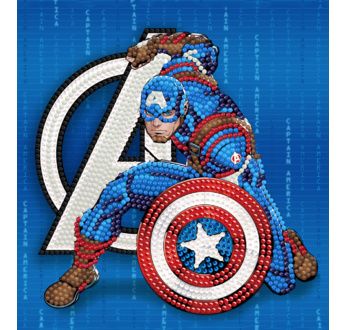 MARVEL Captain America carte à diamanter 18x18cm Crystal Art