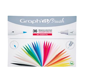 GRAPH'IT BRUSH & EXTRA FINE Set 36 markers - Essential