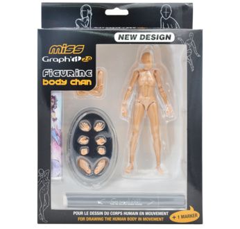 Miss GRAPH'IT 2.0 Figurine articulée pour dessin + 1 Graphit Marker