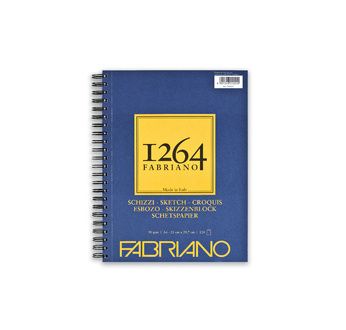 FABRIANO 1264 Bloc Papier Esquisse A4 90gsm-Spiral long-120fl 21x29,7